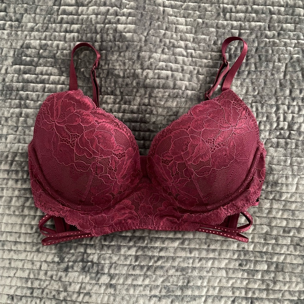 La Senza Lace Burgundy Bra 32D